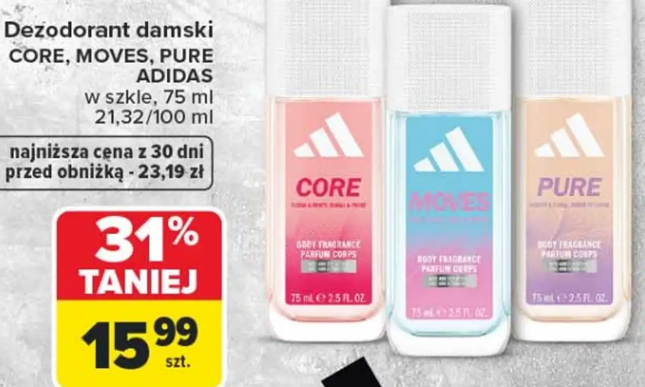 Dezodorant damski Adidas Core / Moves / Pure