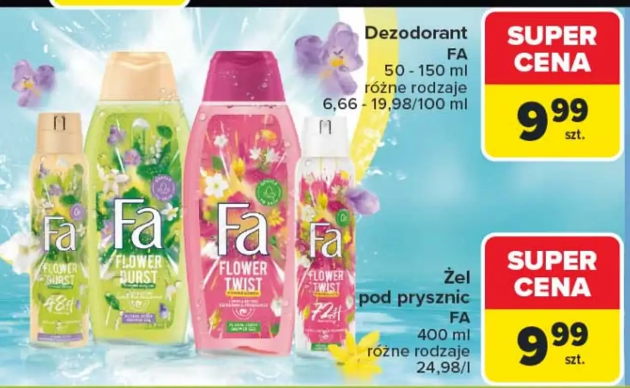 Kosmetyki do pielęgnacji ciała Fa (Dezodorant / Żel pod prysznic)