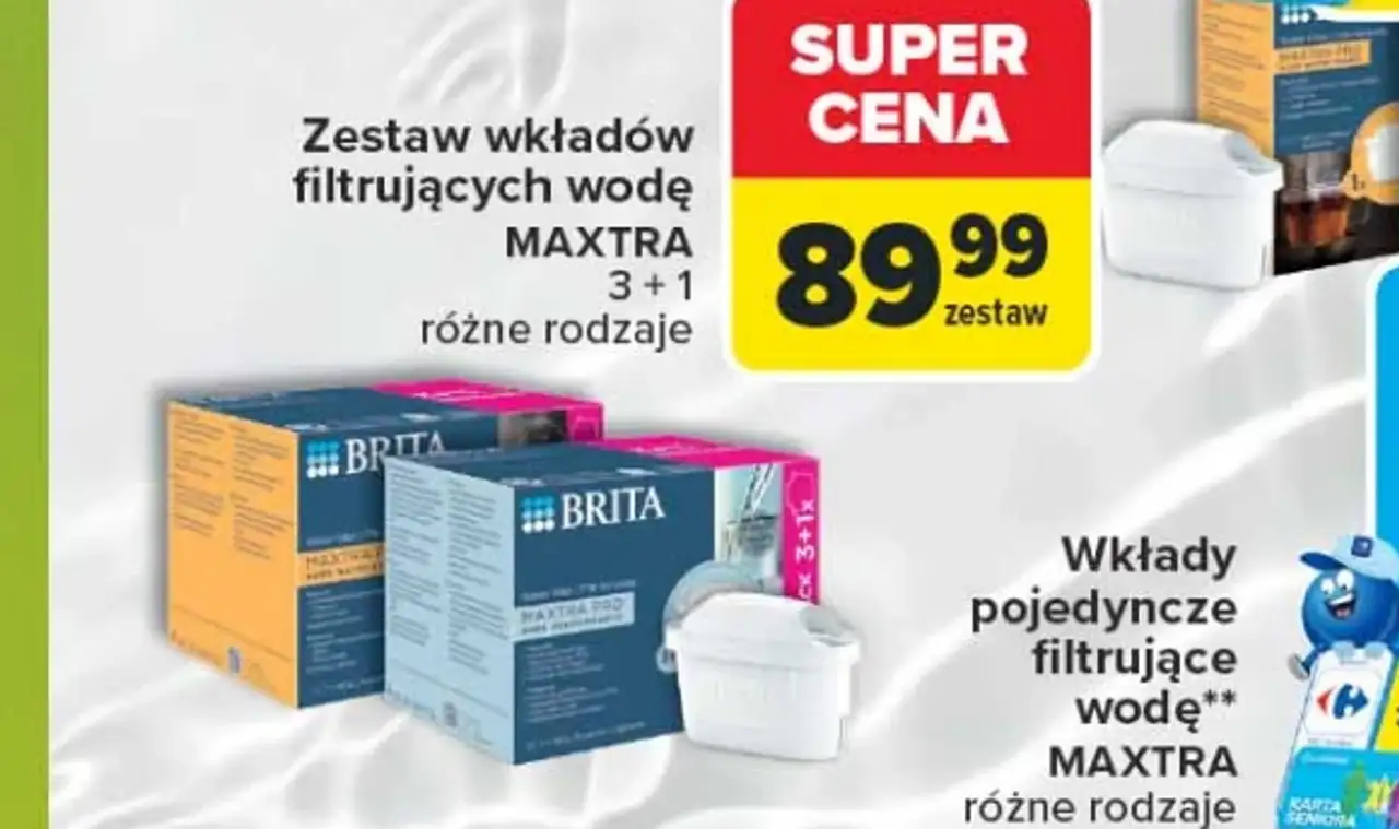 Zestaw wkładów filtrujących wodę Brita Maxtra 3+1