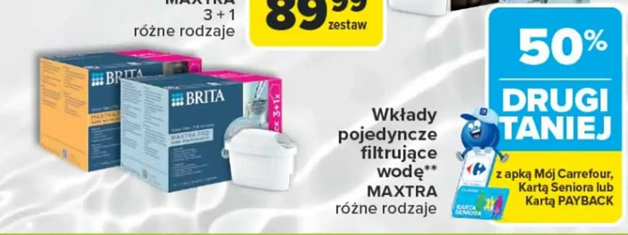 Wkłady pojedyncze filtrujące wodę Brita Maxtra Pro