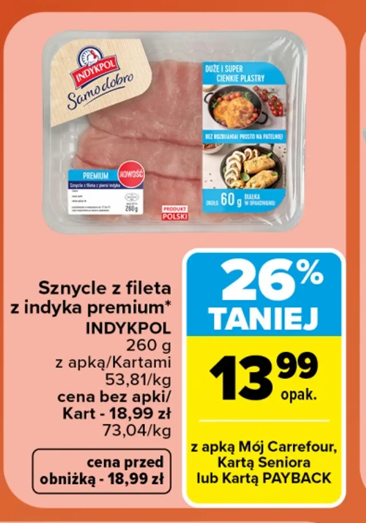 Sznycle z fileta z indyka premium Indykpol