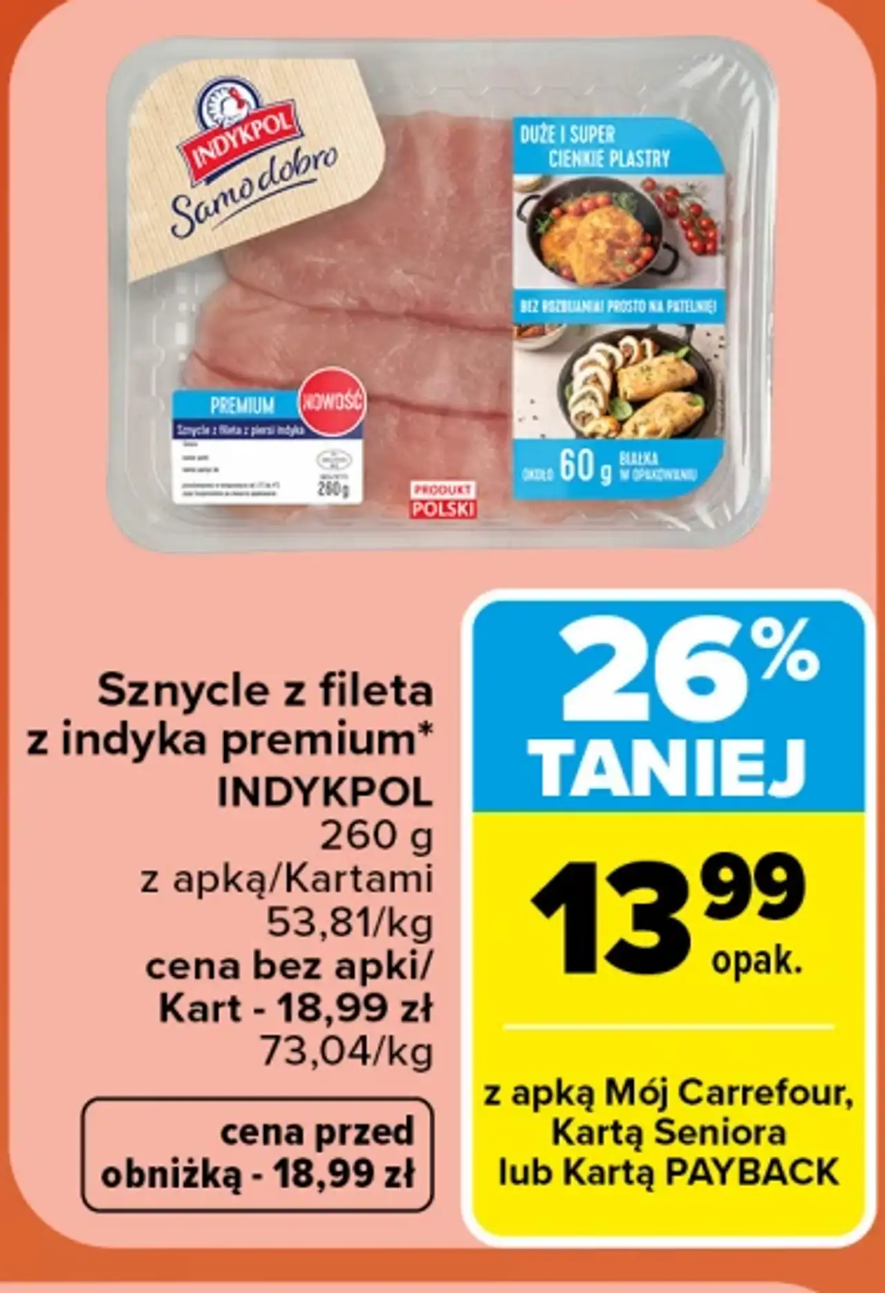 Sznycle z fileta z indyka premium Indykpol