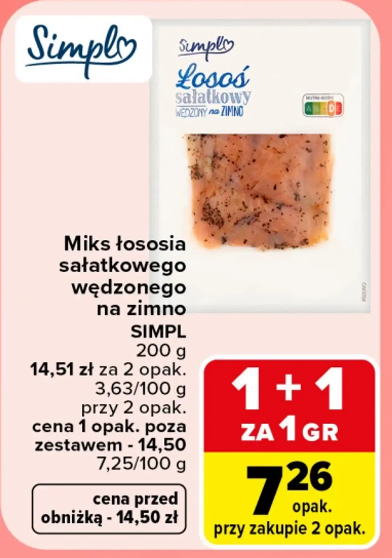 Miks łososia sałatkowego wędzonego na zimno Simpl