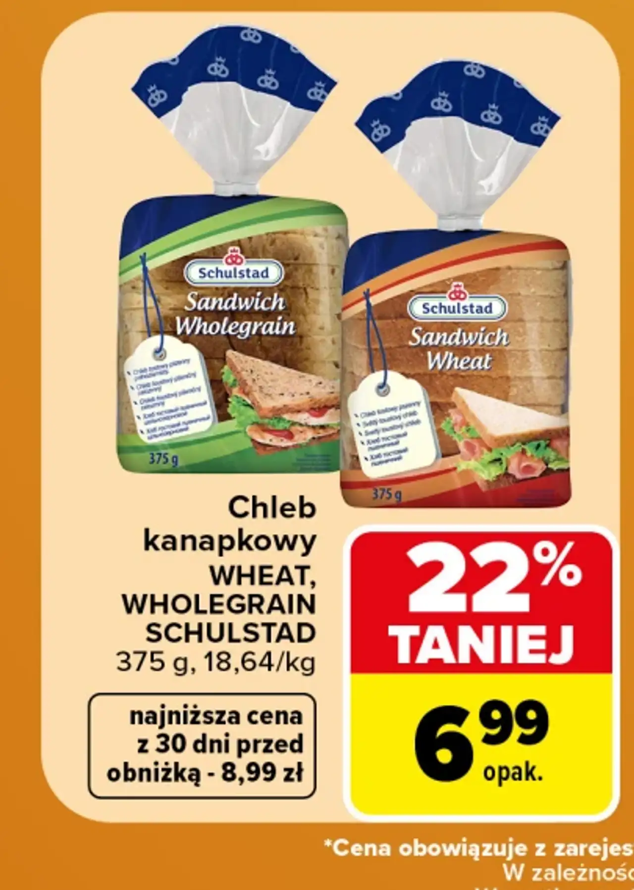 Chleb kanapkowy WHEAT, WHOLEGRAIN SCHULSTAD