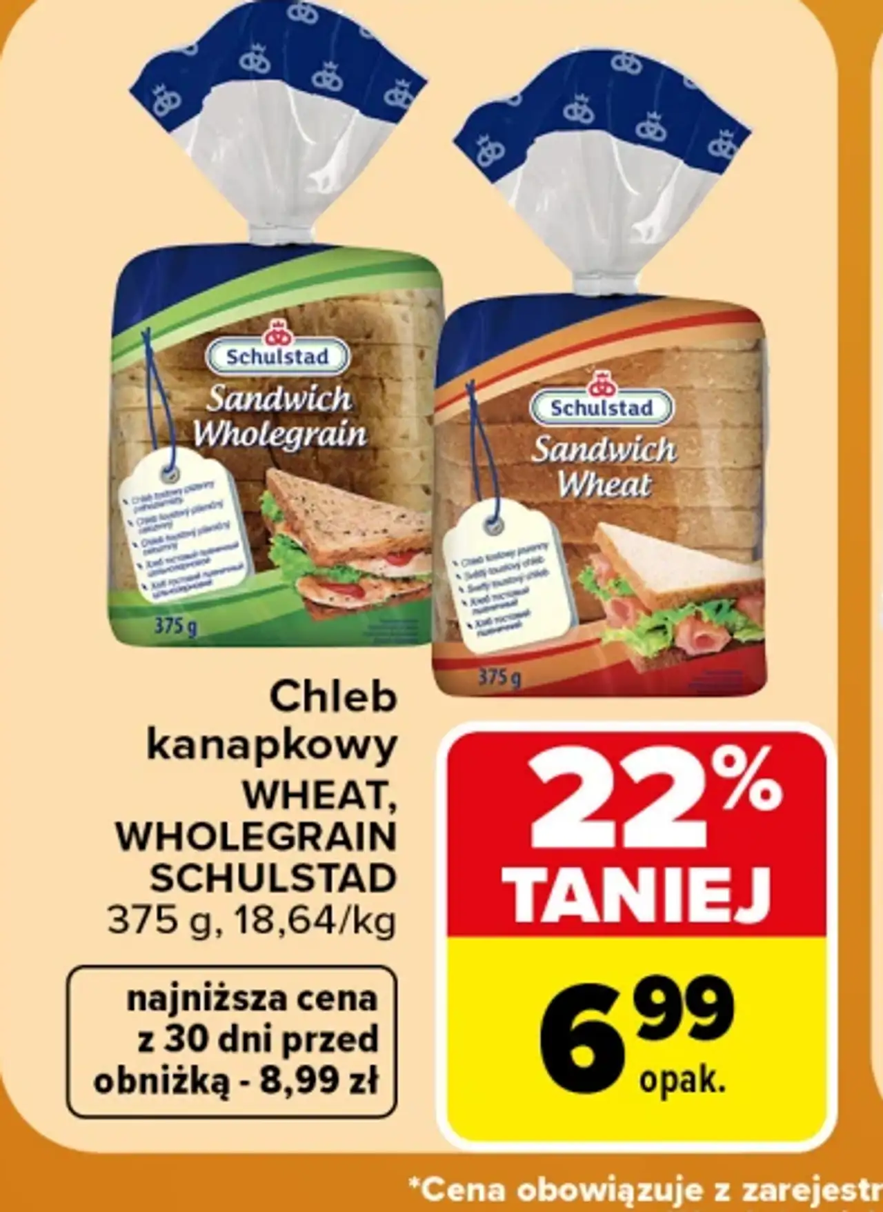 Chleb kanapkowy SCHULSTAD Wheat, Wholegrain