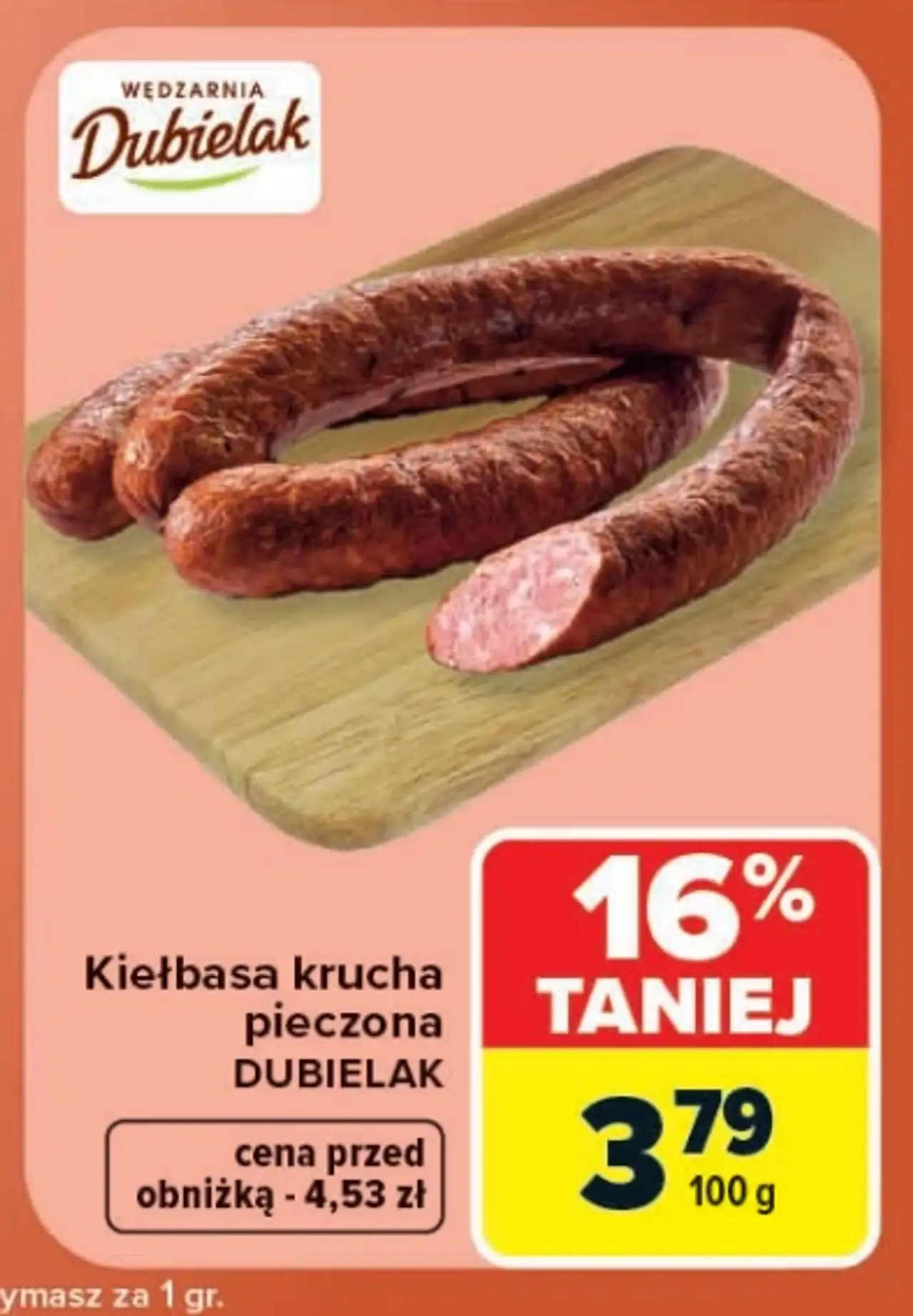 Kiełbasa krucha pieczona Dubielak