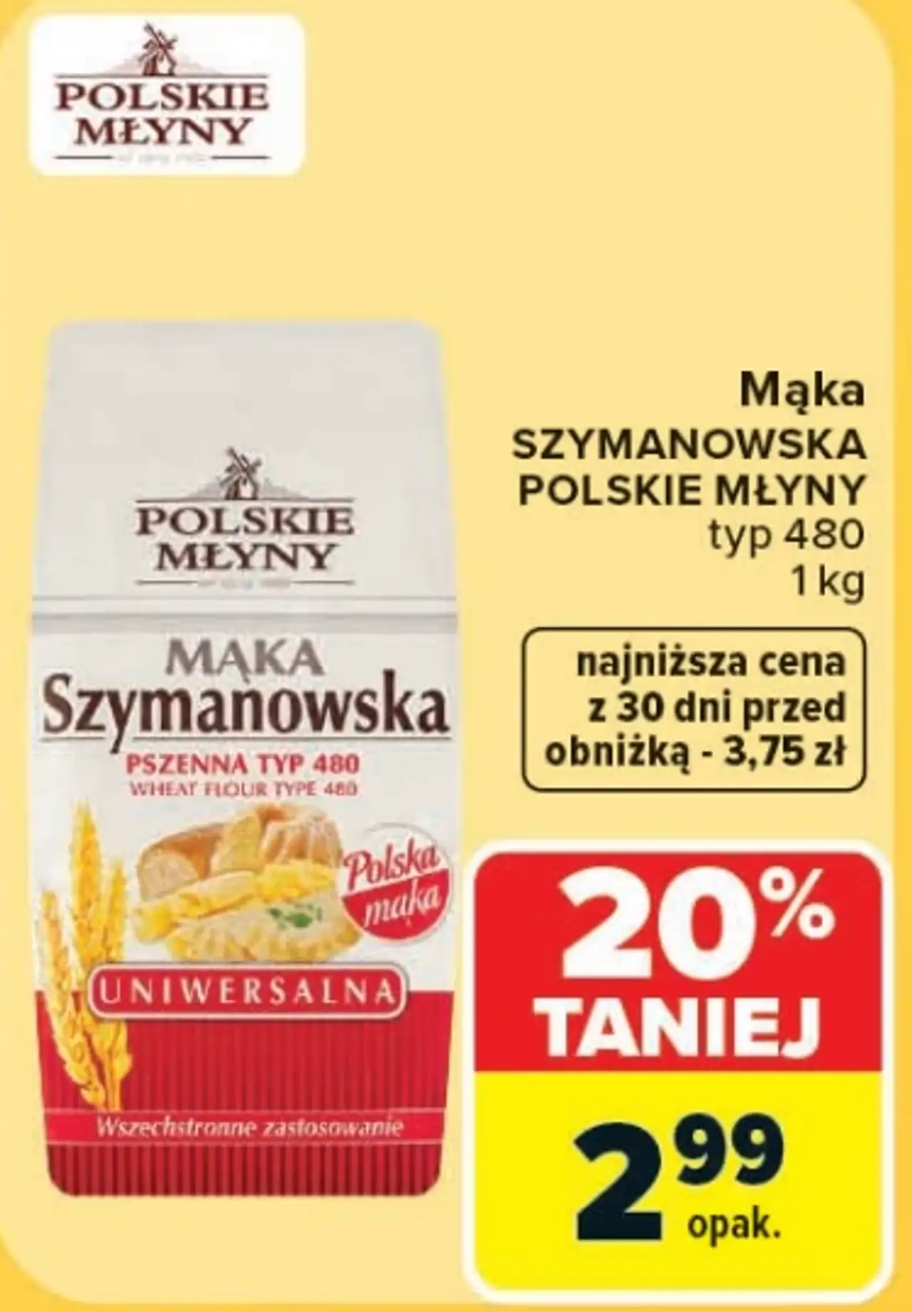 Mąka Szymanowska Polskie Młyny typ 480