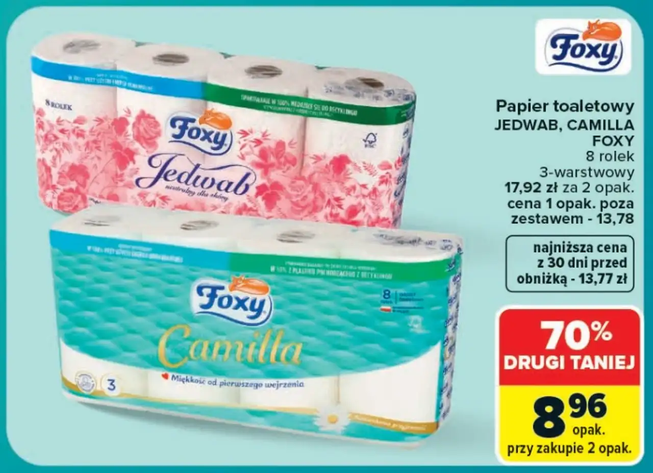 Papier toaletowy Jedwab, Camilla Foxy