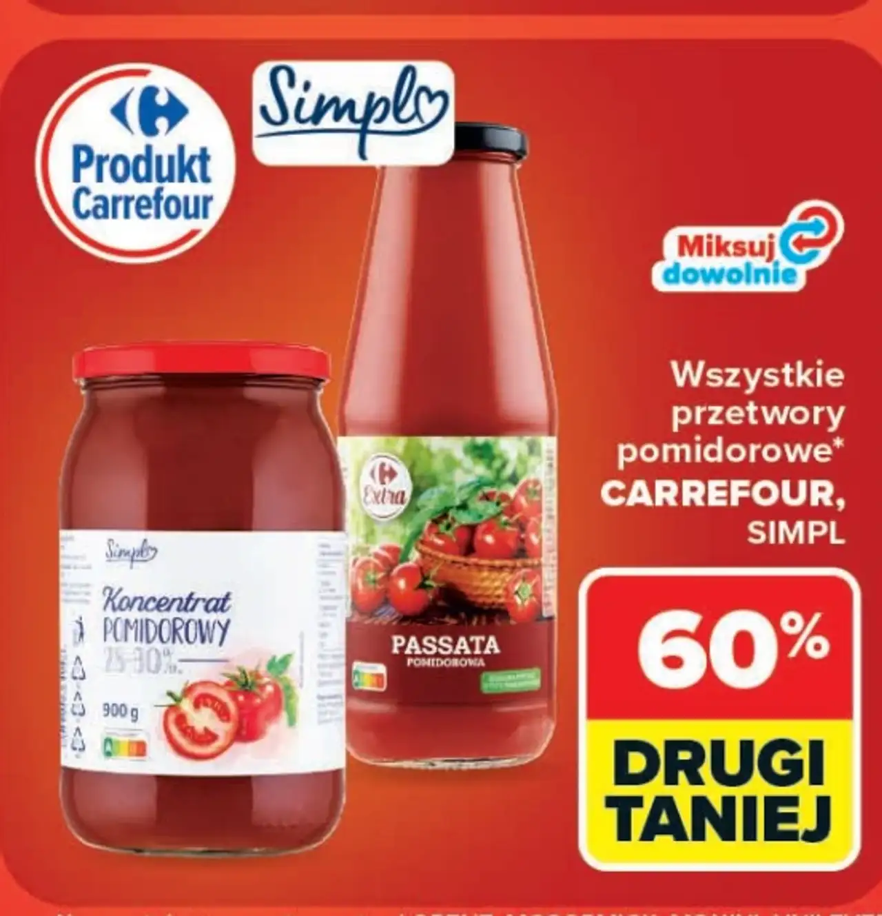 Wszystkie przetwory pomidorowe Carrefour, Simpl