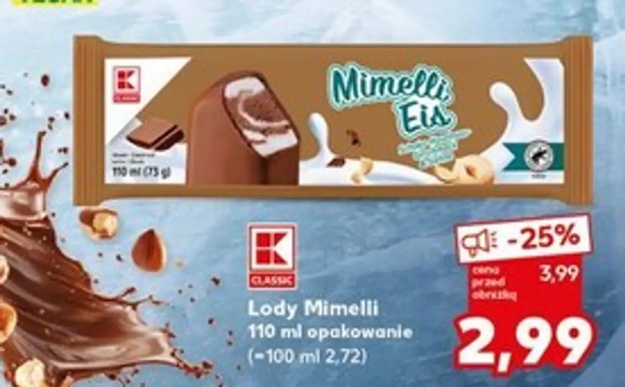 Lody czekoladowo-orzechowe K-Classic Mimelli