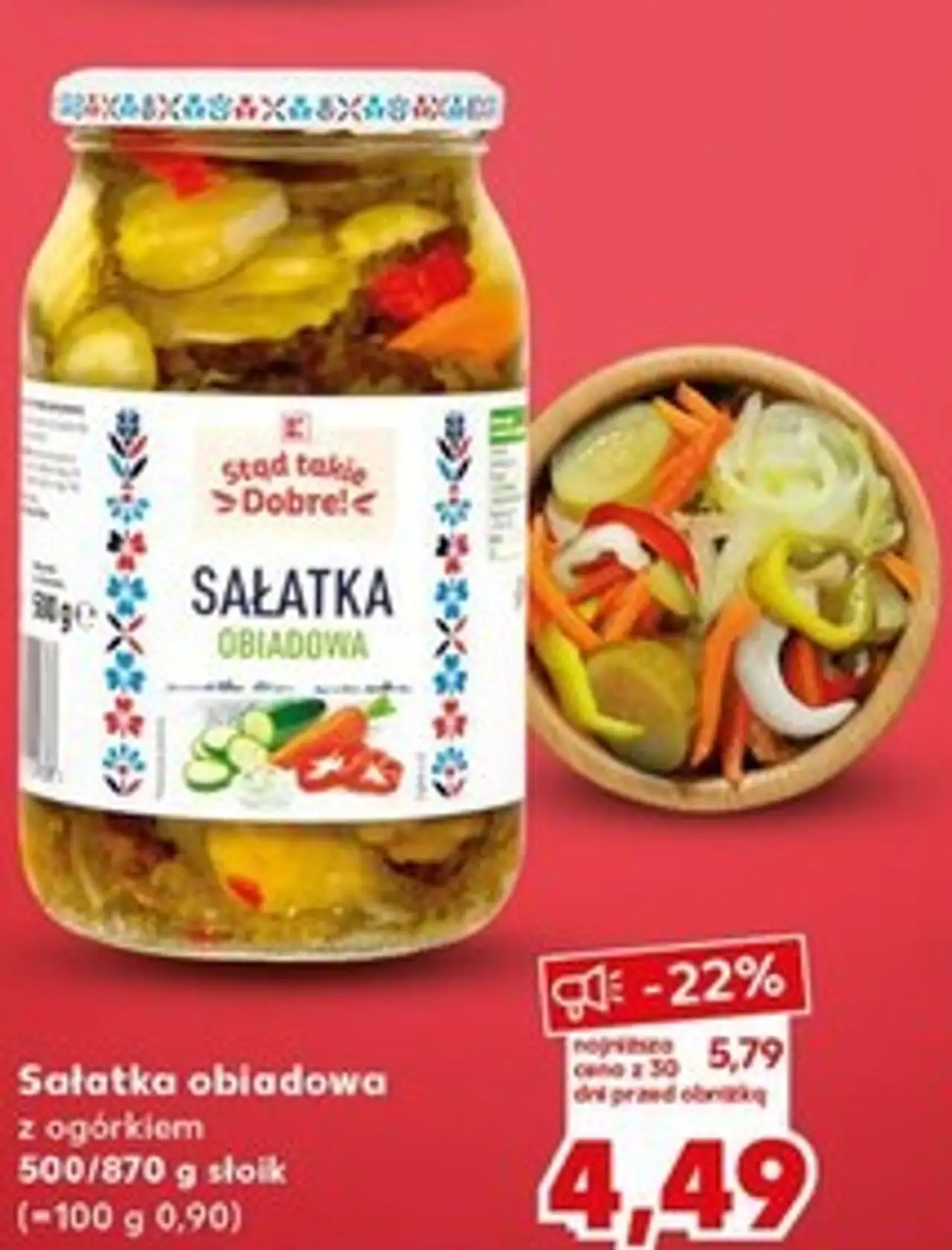 Sałatka obiadowa z ogórkiem Stąd takie Dobre!