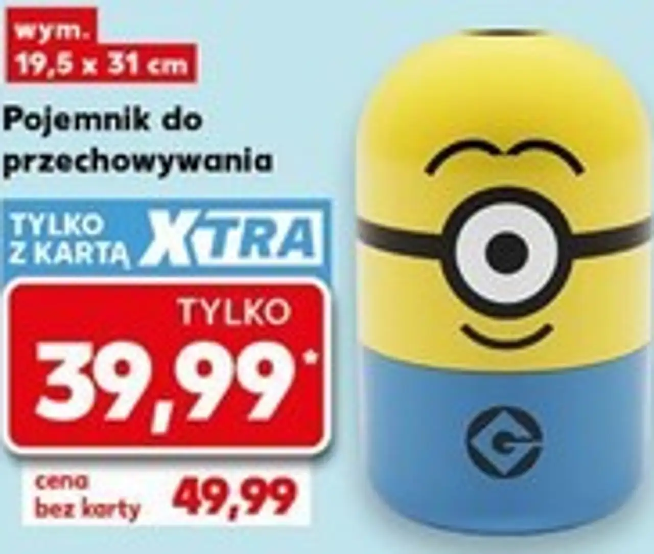 Pojemnik do przechowywania Minionki 19,5 x 31 cm