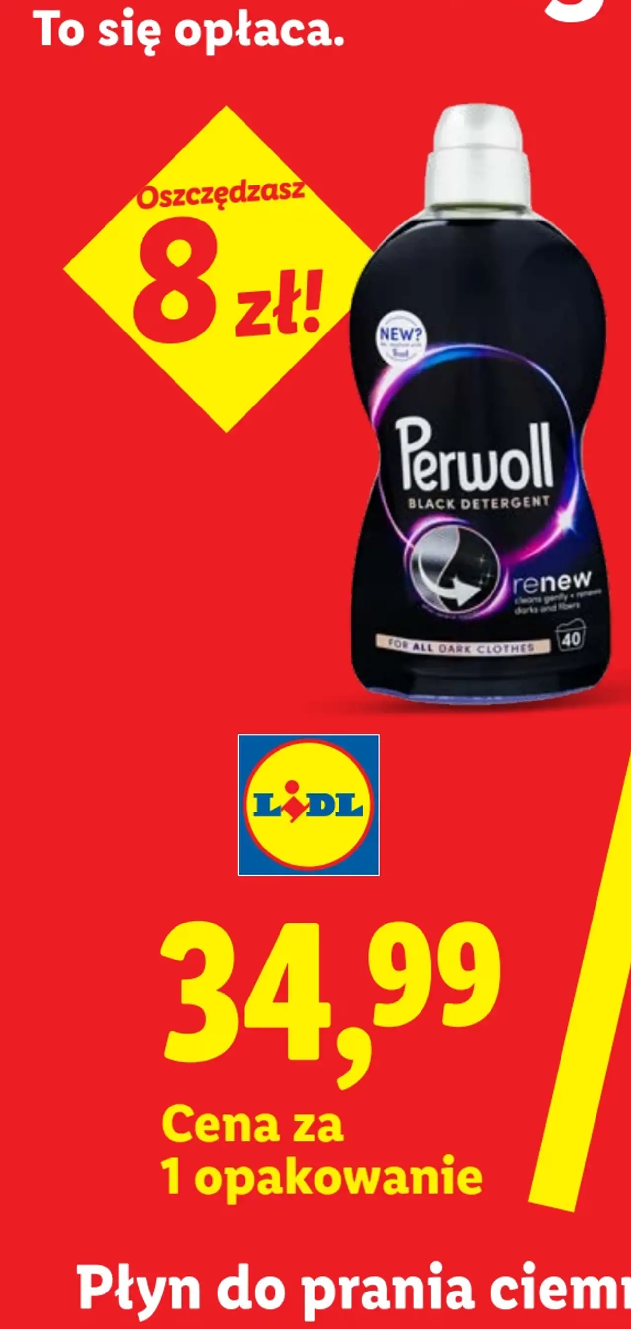 Płyn do prania ciemnych tkanin Perwoll Renew Black Detergent