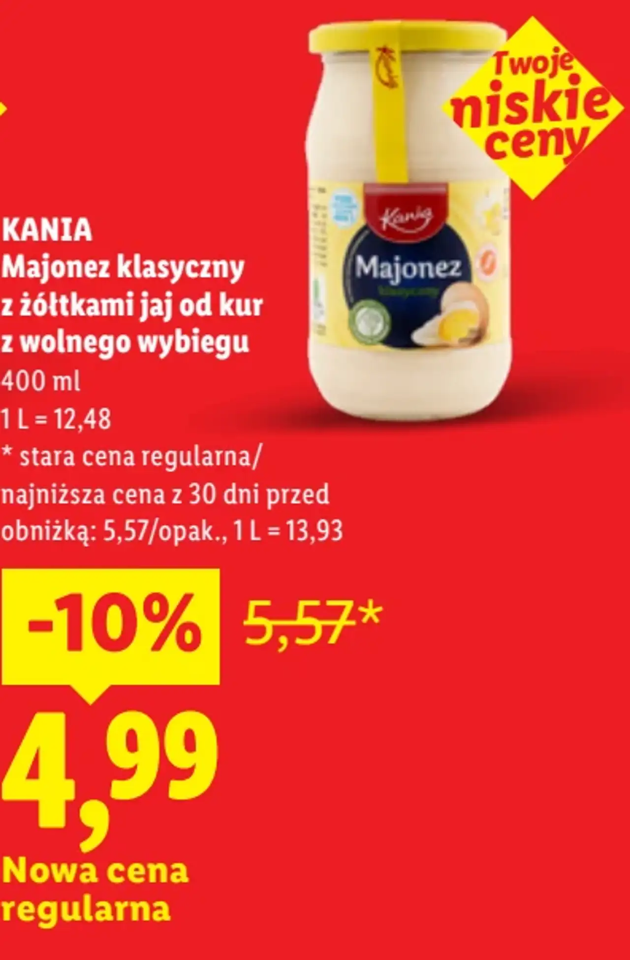 Kania Majonez klasyczny z żółtkami jaj od kur z wolnego wybiegu