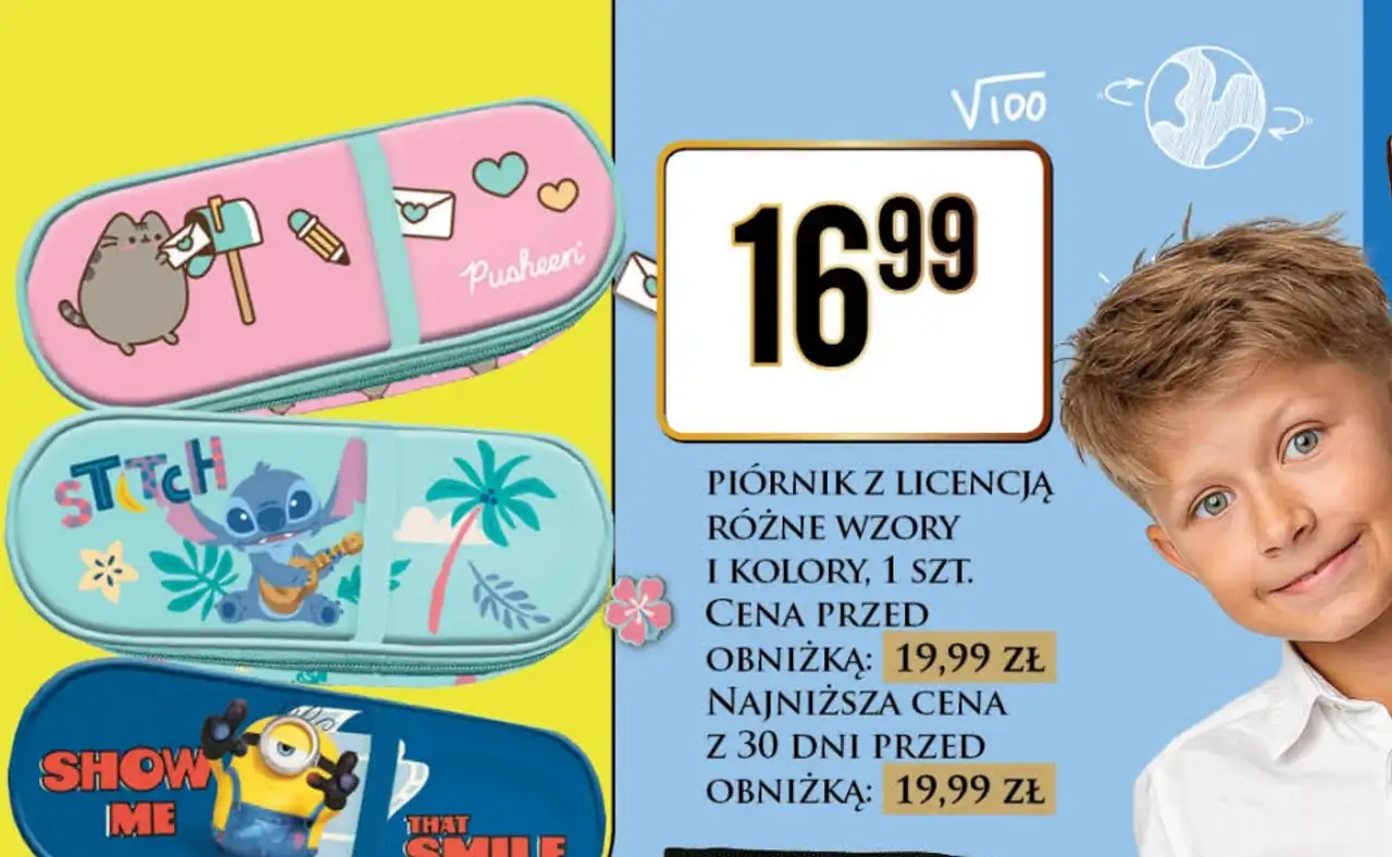 Piórnik z licencją (Pusheen, Stitch, Minions)