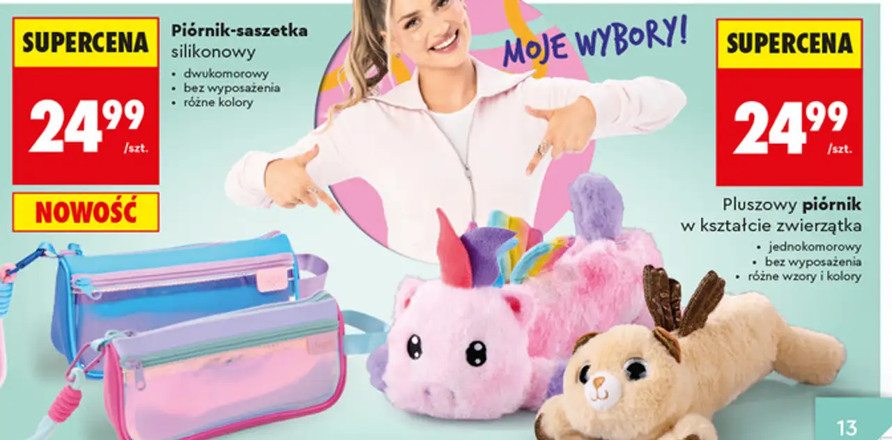Piórnik-saszetka silikonowy lub pluszowy piórnik Kayet