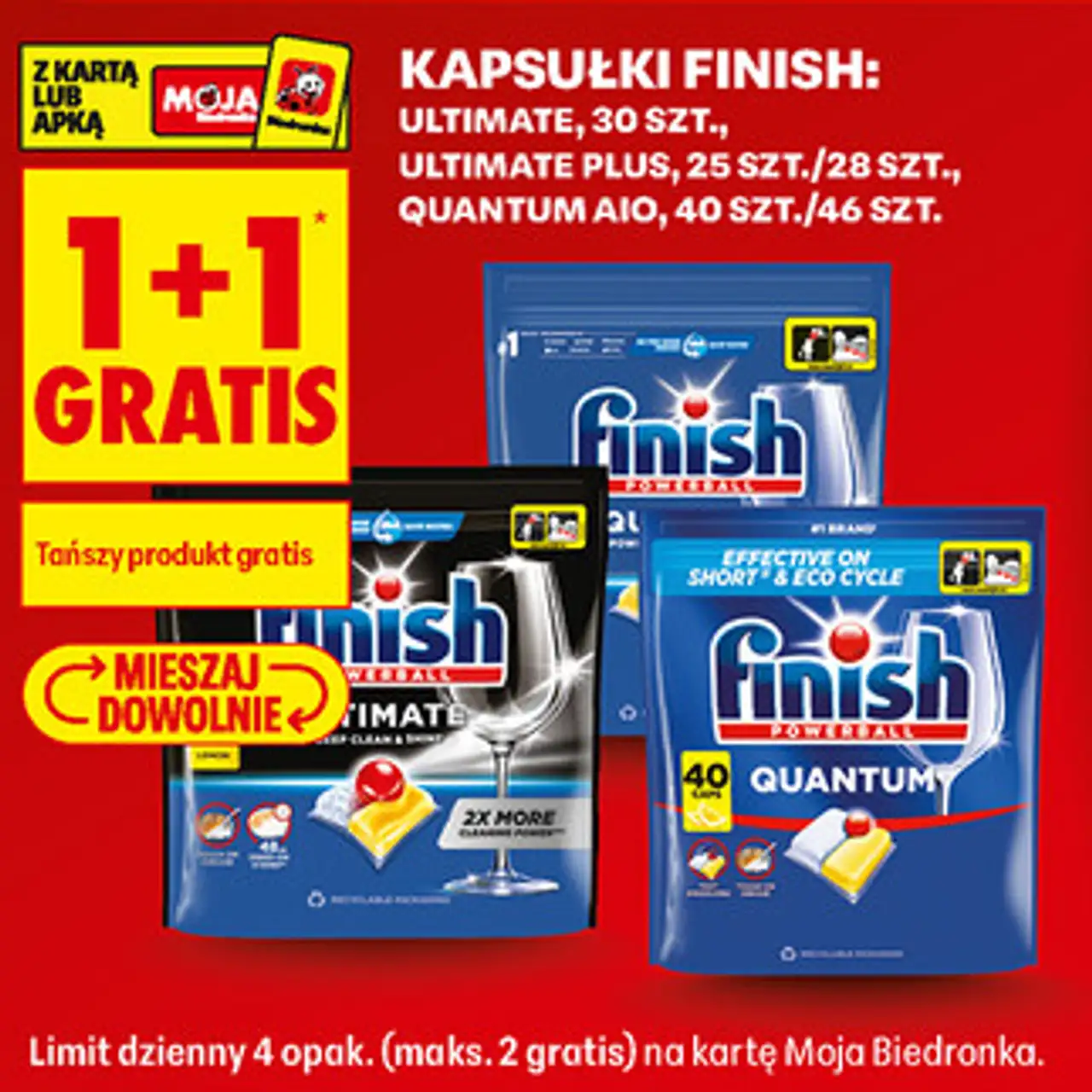 Kapsułki do zmywarki Finish: Ultimate, Ultimate Plus, Quantum AIO