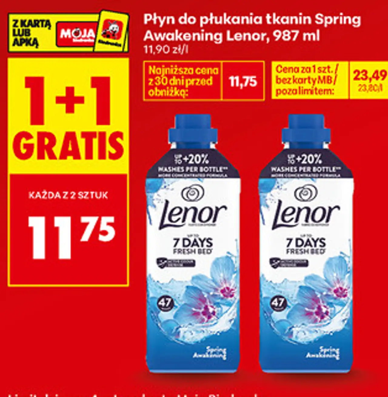 Płyn do płukania tkanin Spring Awakening Lenor, 987 ml