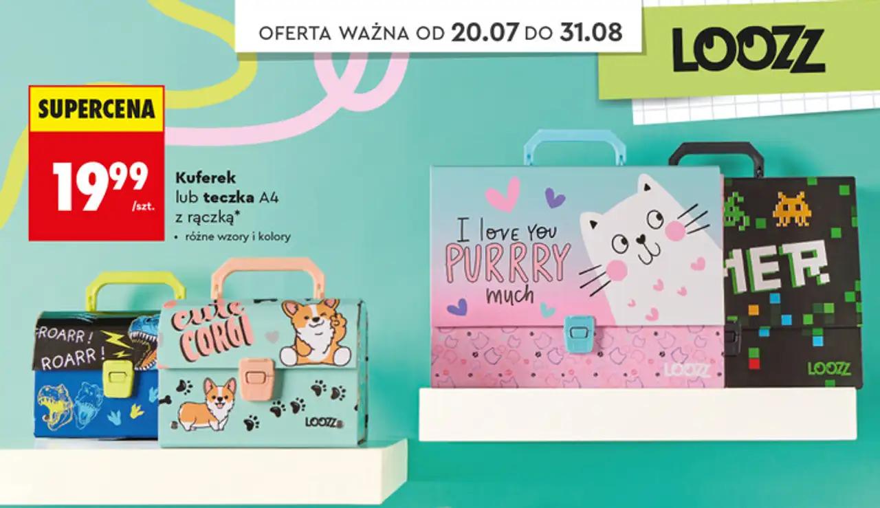 Kuferek lub teczka A4 z rączką Loozz
