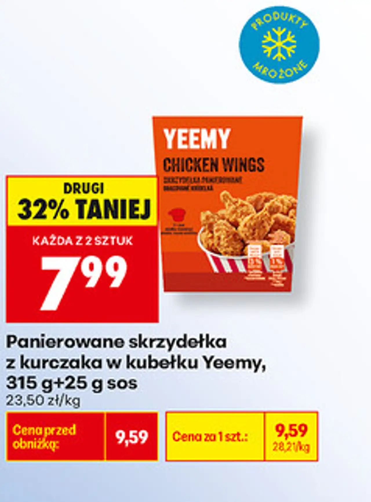 Panierowane skrzydełka z kurczaka w kubełku Yeemy