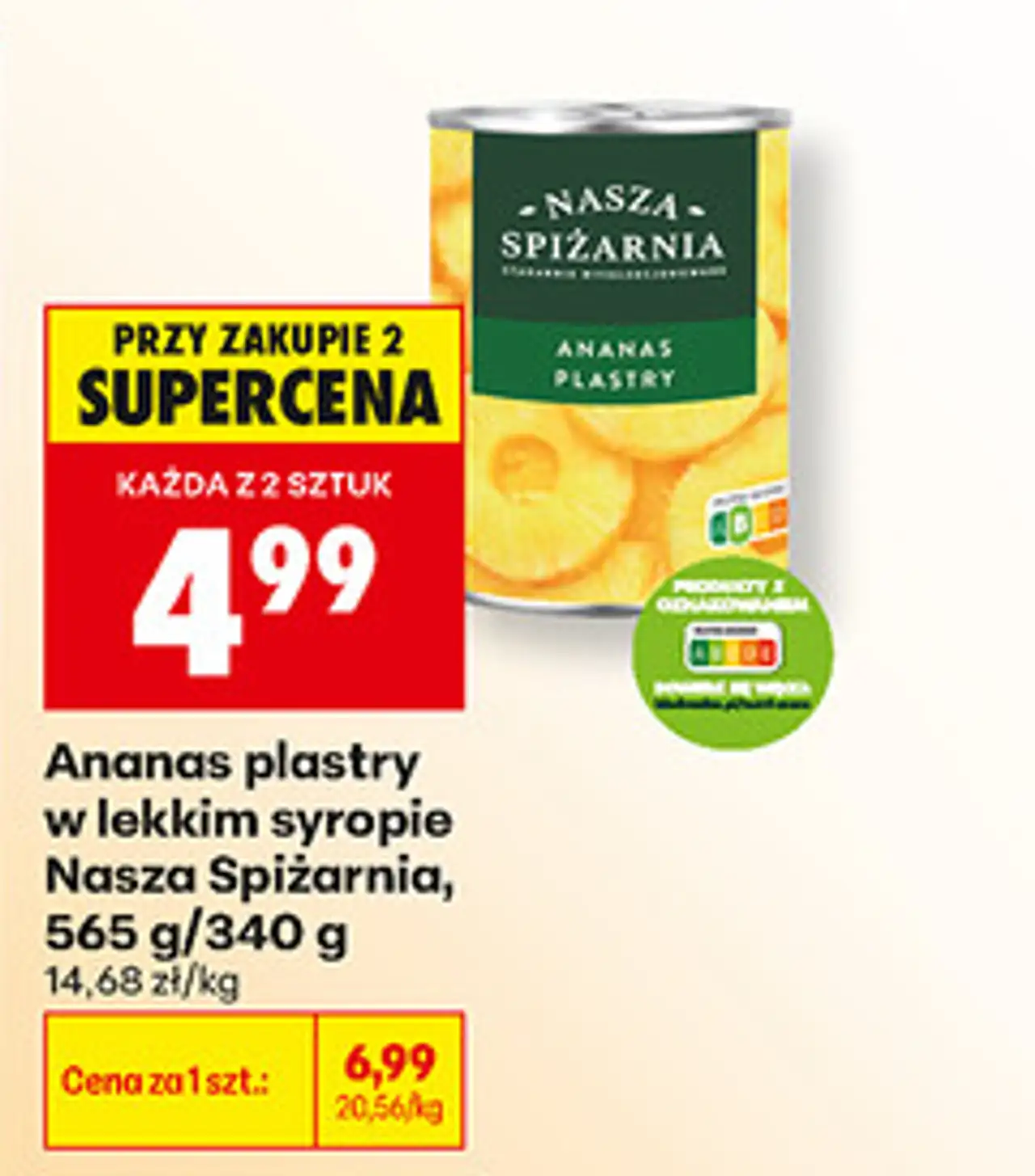 Ananas plastry w lekkim syropie Nasza Spiżarnia