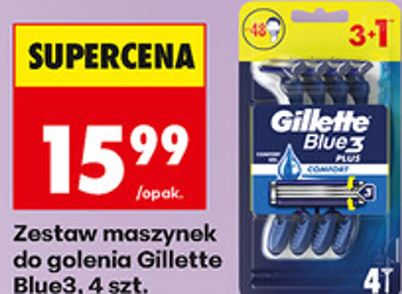 Zestaw maszynek do golenia Gillette Blue3, 4 szt.