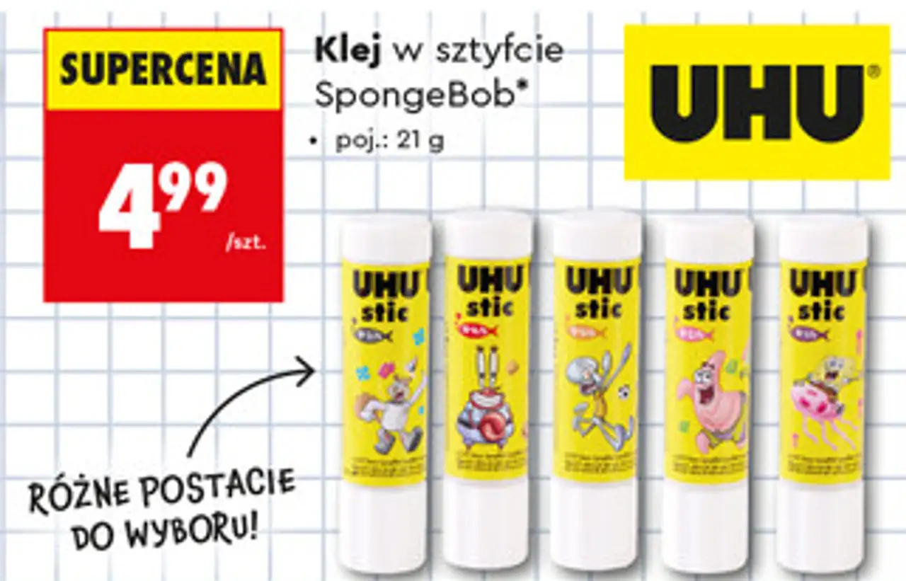 Klej w sztyfcie SpongeBob UHU