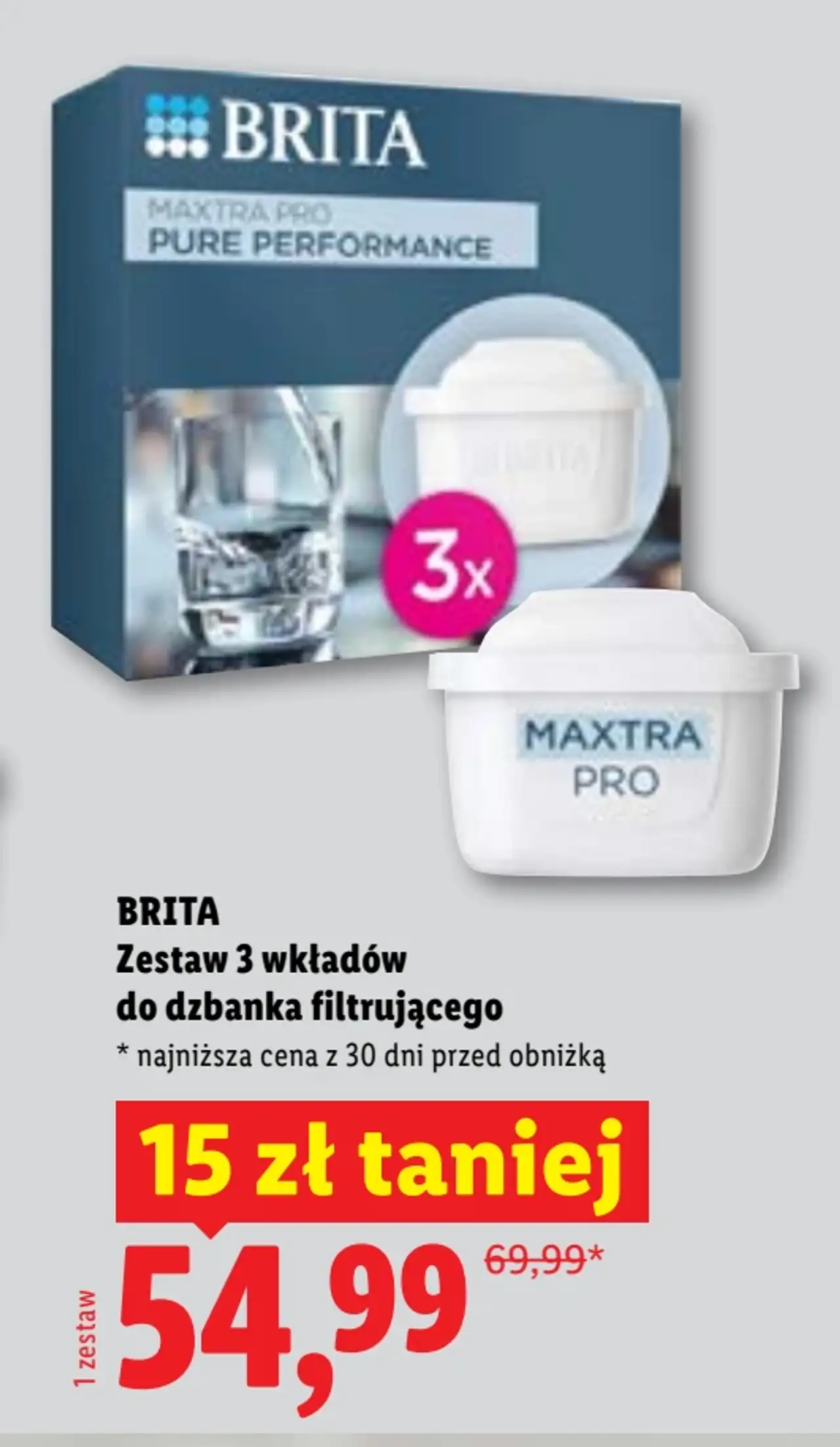 BRITA Zestaw 3 wkładów do dzbanka filtrującego