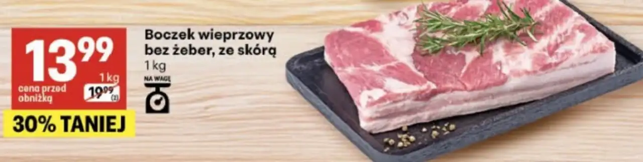 Boczek wieprzowy bez żeber, ze skórą