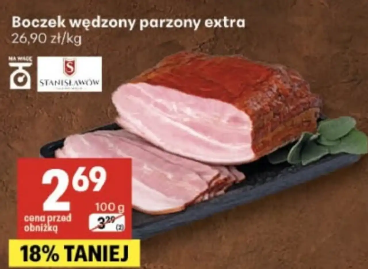 Boczek wędzony parzony extra Stanisławów