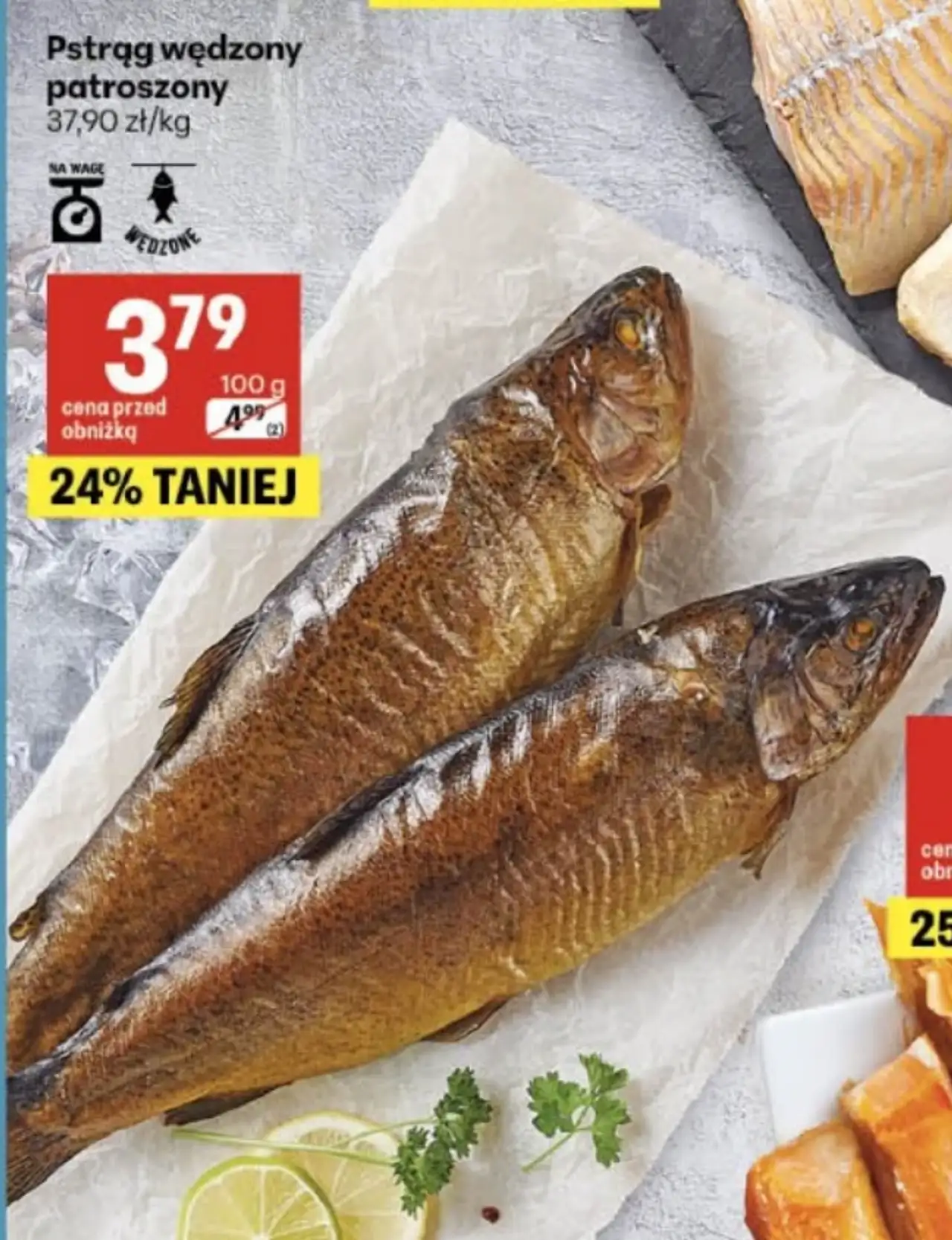 Pstrąg wędzony patroszony