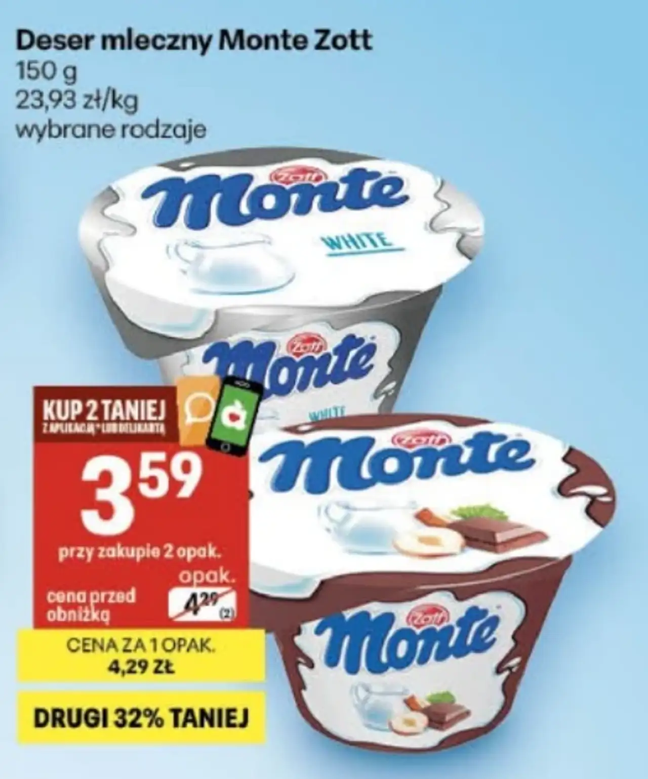 Deser mleczny Monte Zott