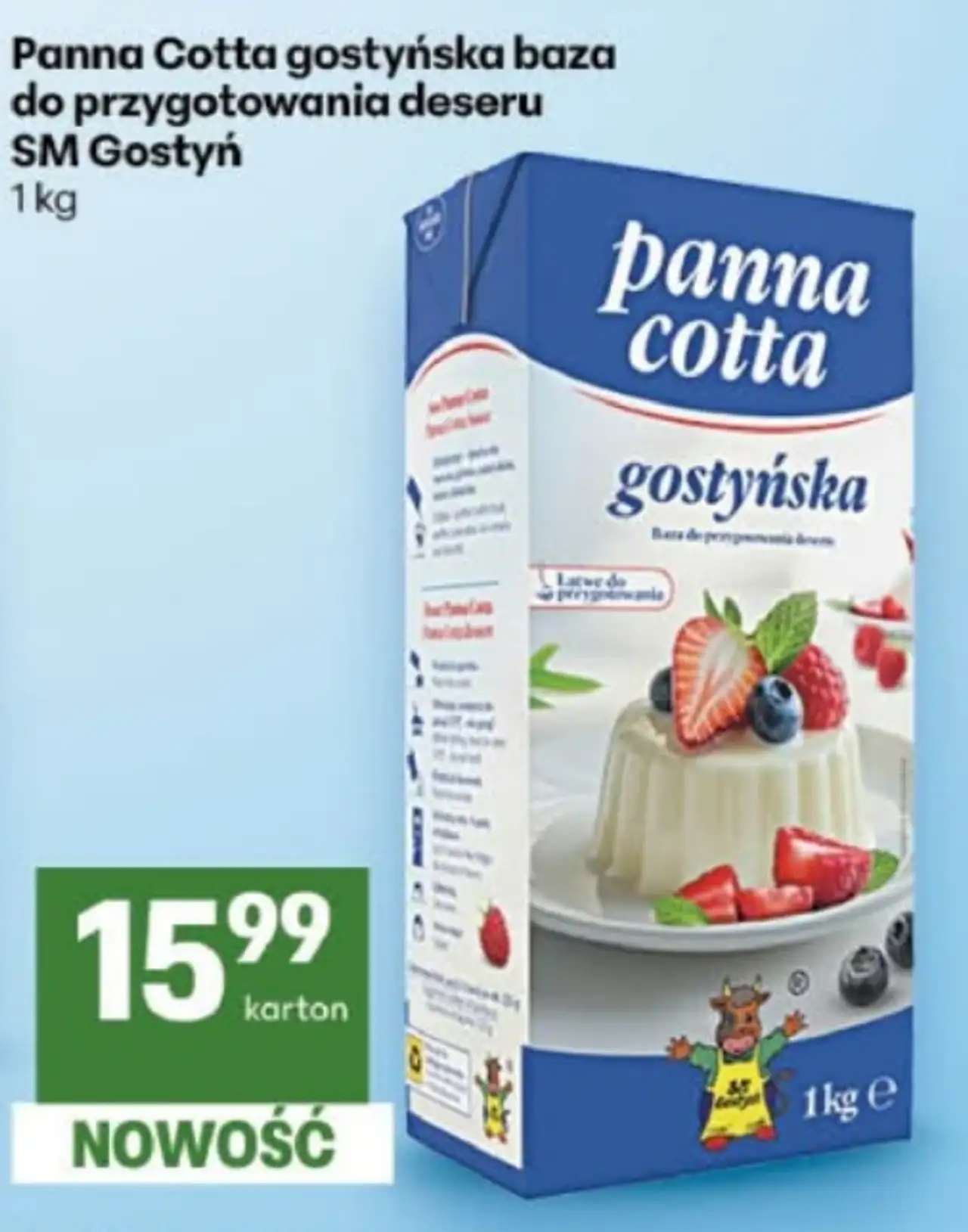 Panna Cotta gostyńska baza do przygotowania deseru SM Gostyń