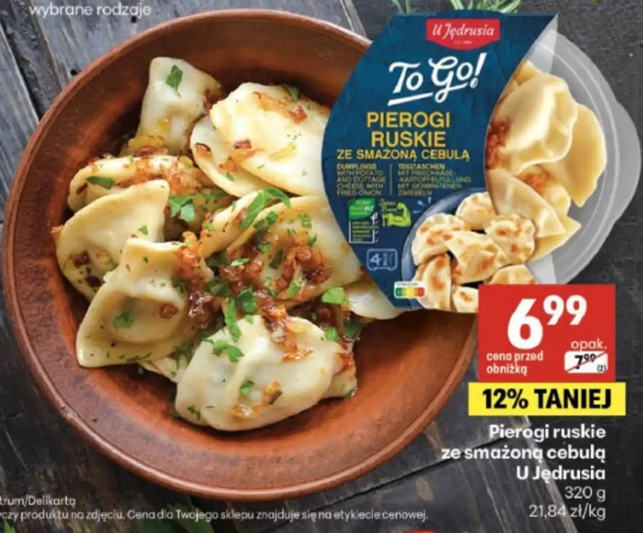 Pierogi ruskie ze smażoną cebulą U Jędrusia