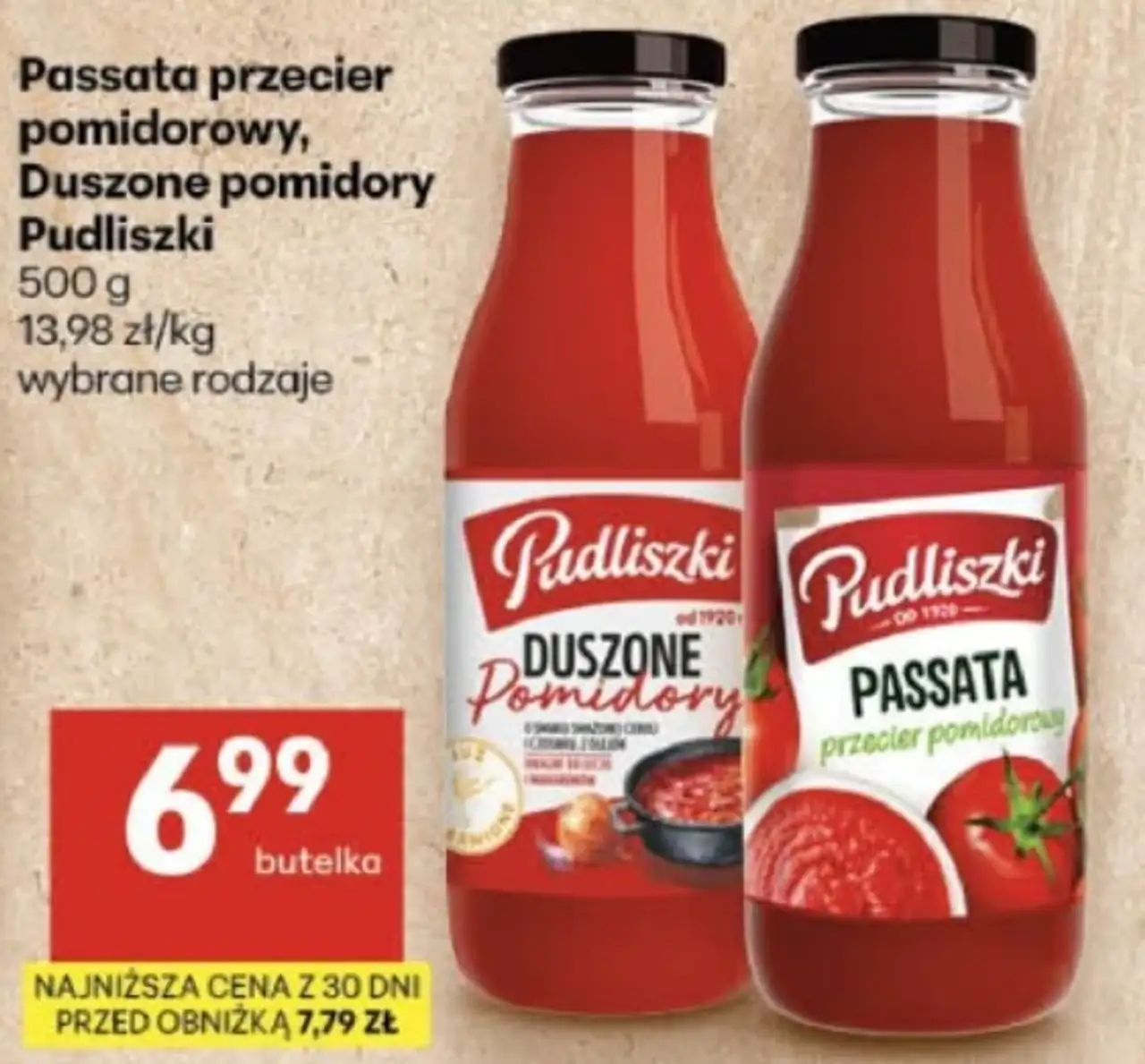 Passata przecier pomidorowy, Duszone pomidory Pudliszki