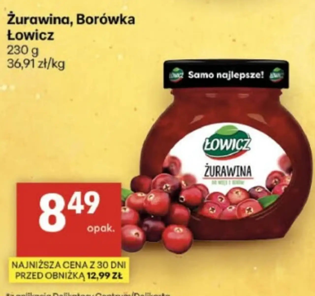 Żurawina lub Borówka Łowicz