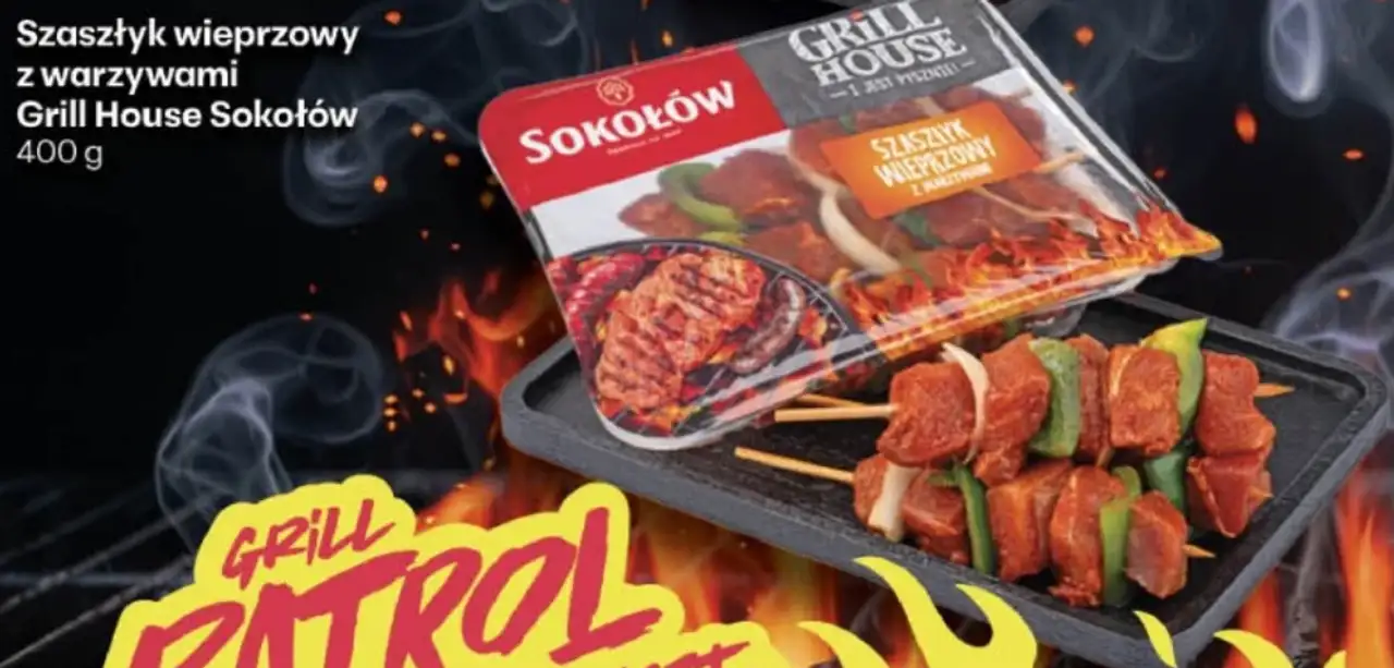 Szaszłyk wieprzowy z warzywami Grill House Sokołów