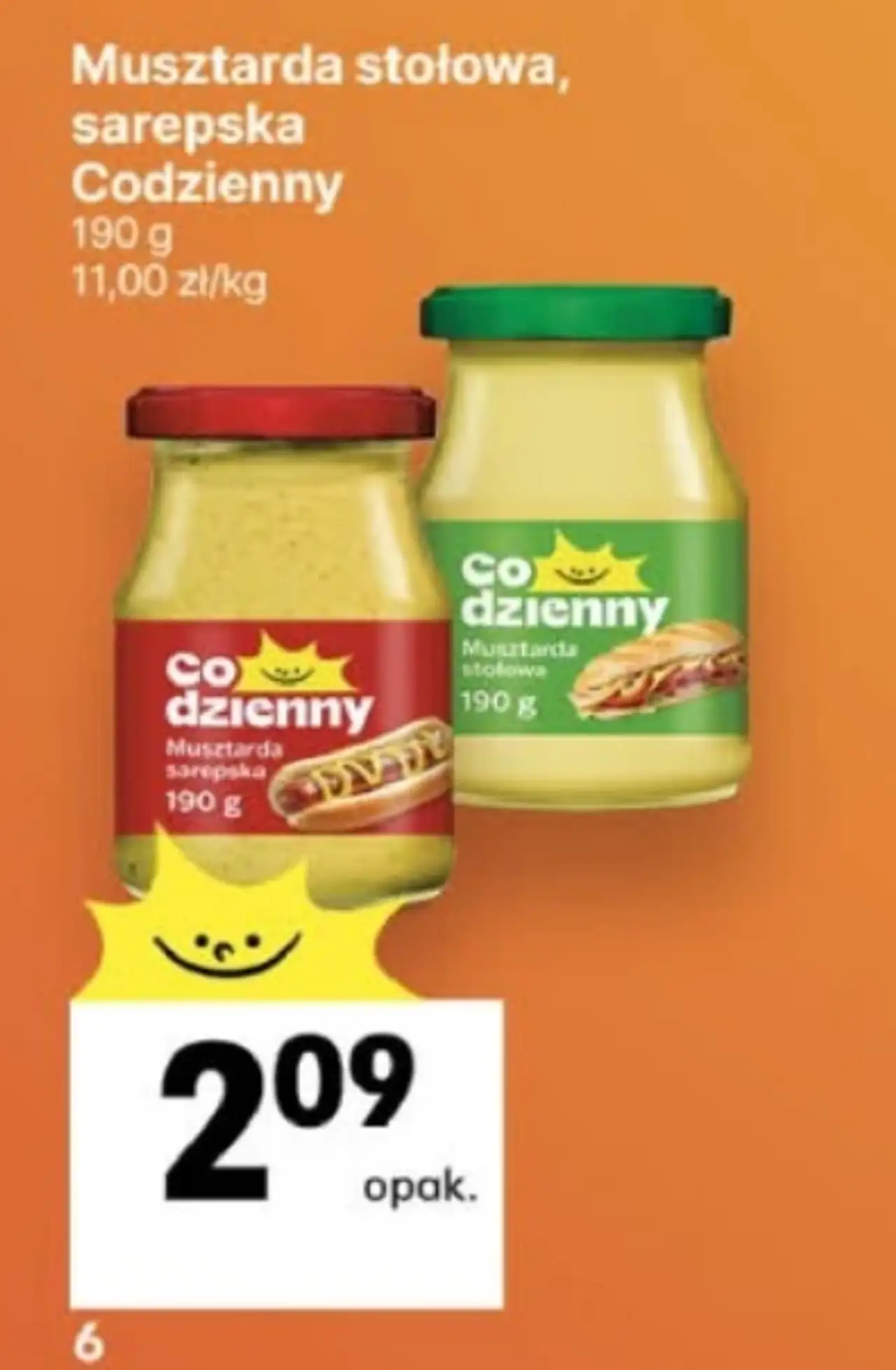 Musztarda stołowa, sarepska Codzienny