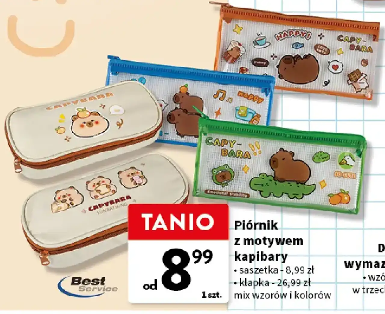 Piórnik z motywem kapibary Best Service