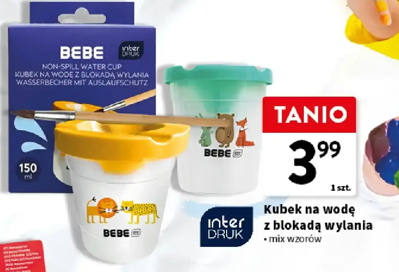 Kubek na wodę z blokadą wylania BEBE Interdruk
