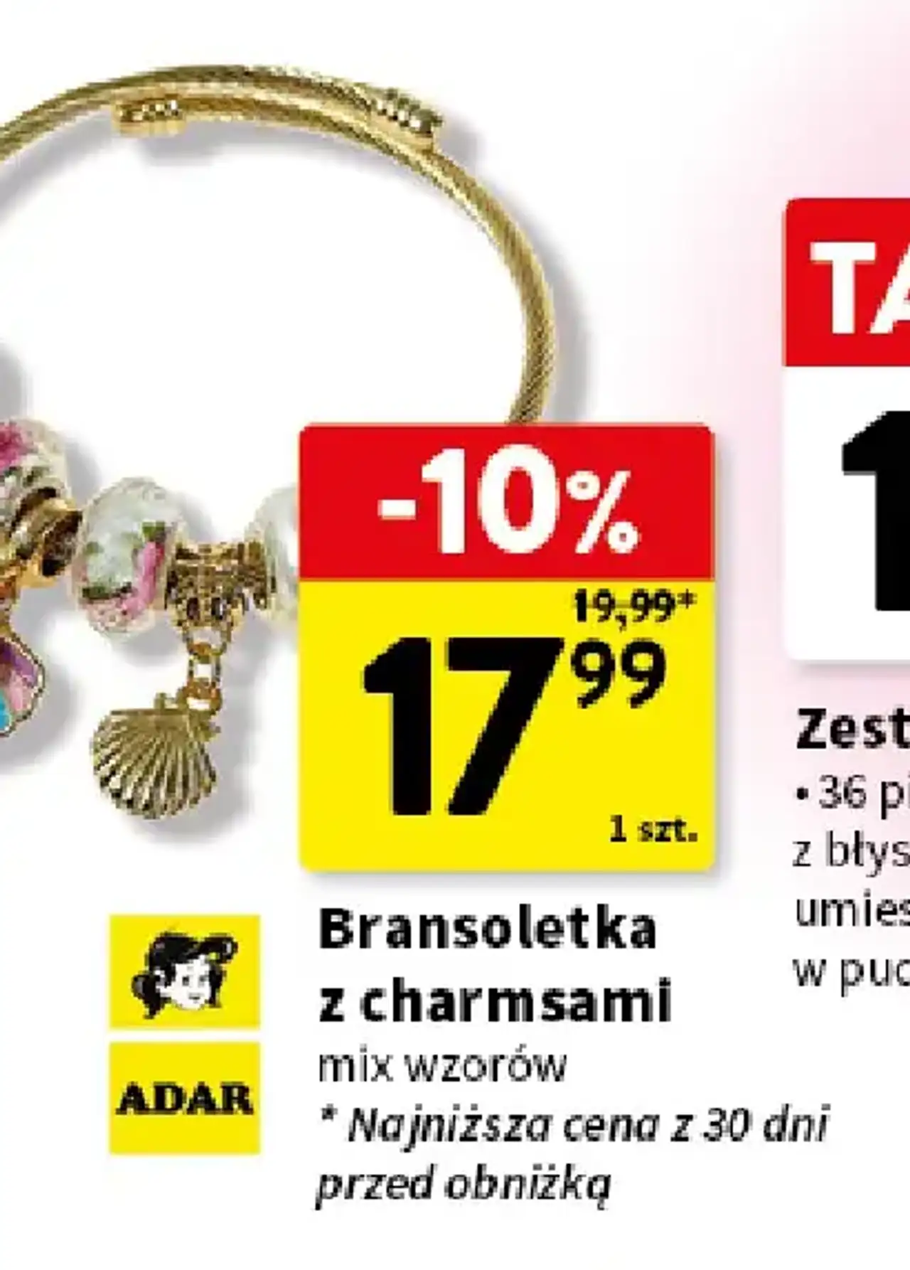 Bransoletka z charmsami mix wzorów