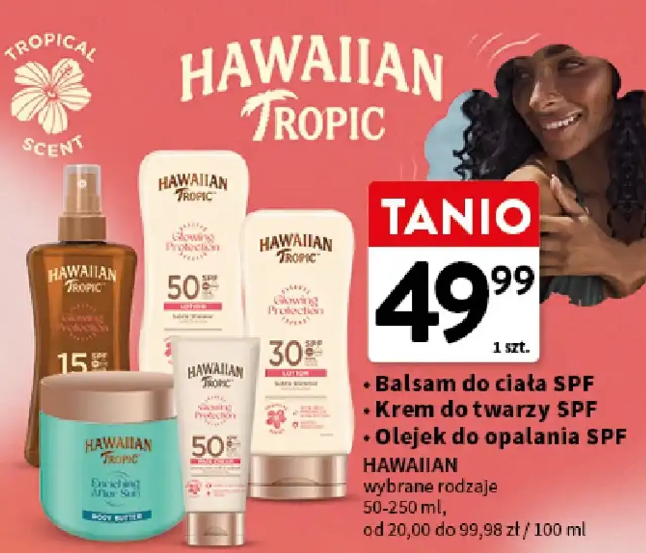 Balsam do ciała, krem do twarzy, olejek do opalania Hawaiian Tropic SPF