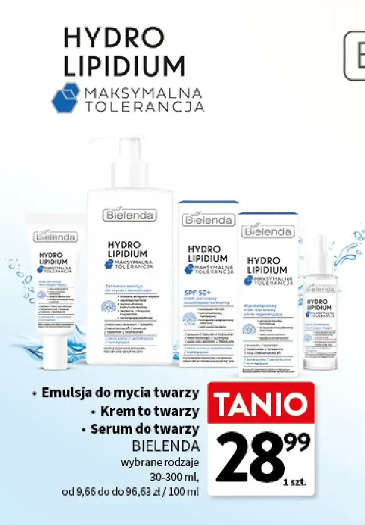Bielenda Hydro Lipidium (Emulsja do mycia twarzy, Krem, Serum)