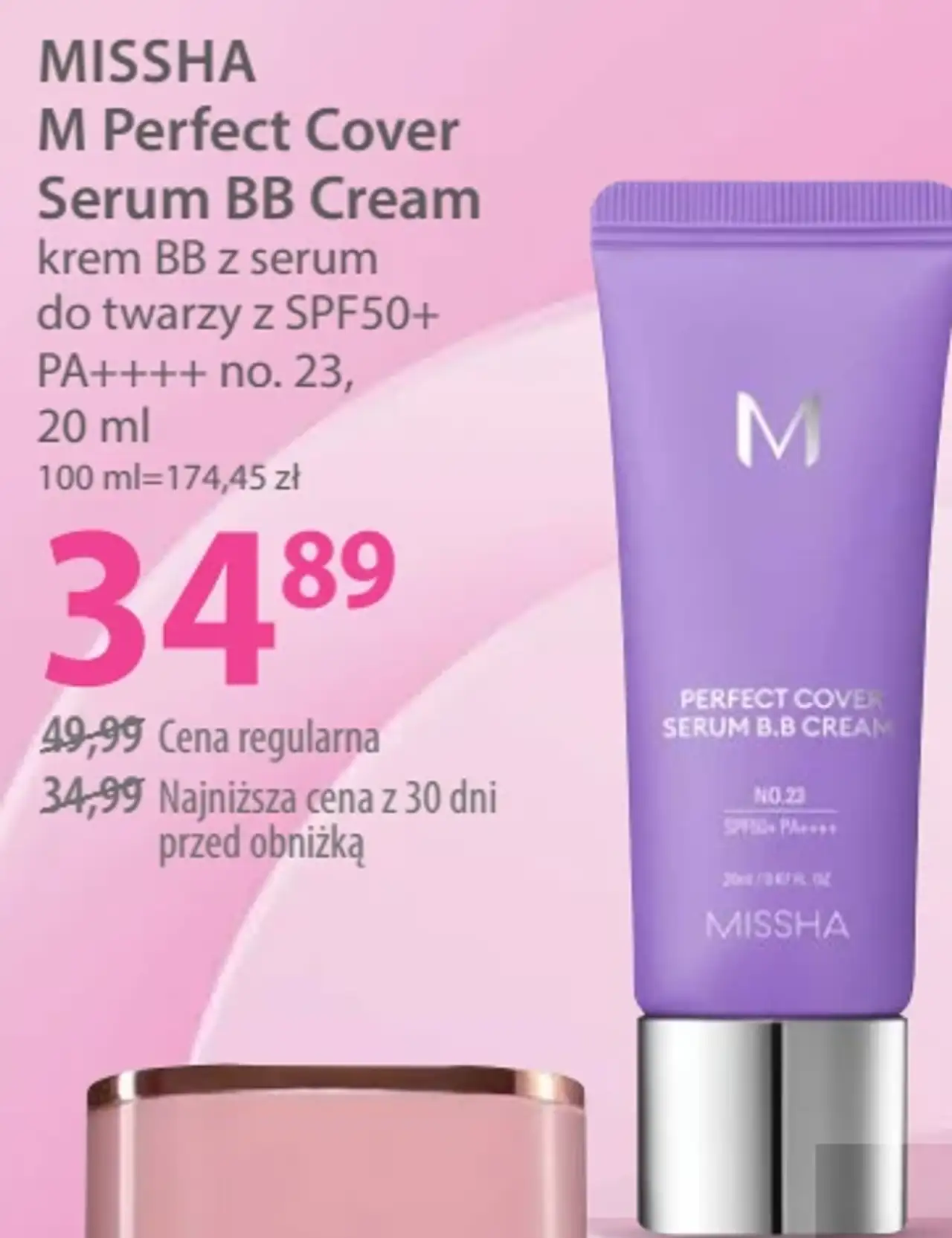 MISSHA M Perfect Cover Serum BB Cream krem BB z serum do twarzy z SPF50+ PA++++