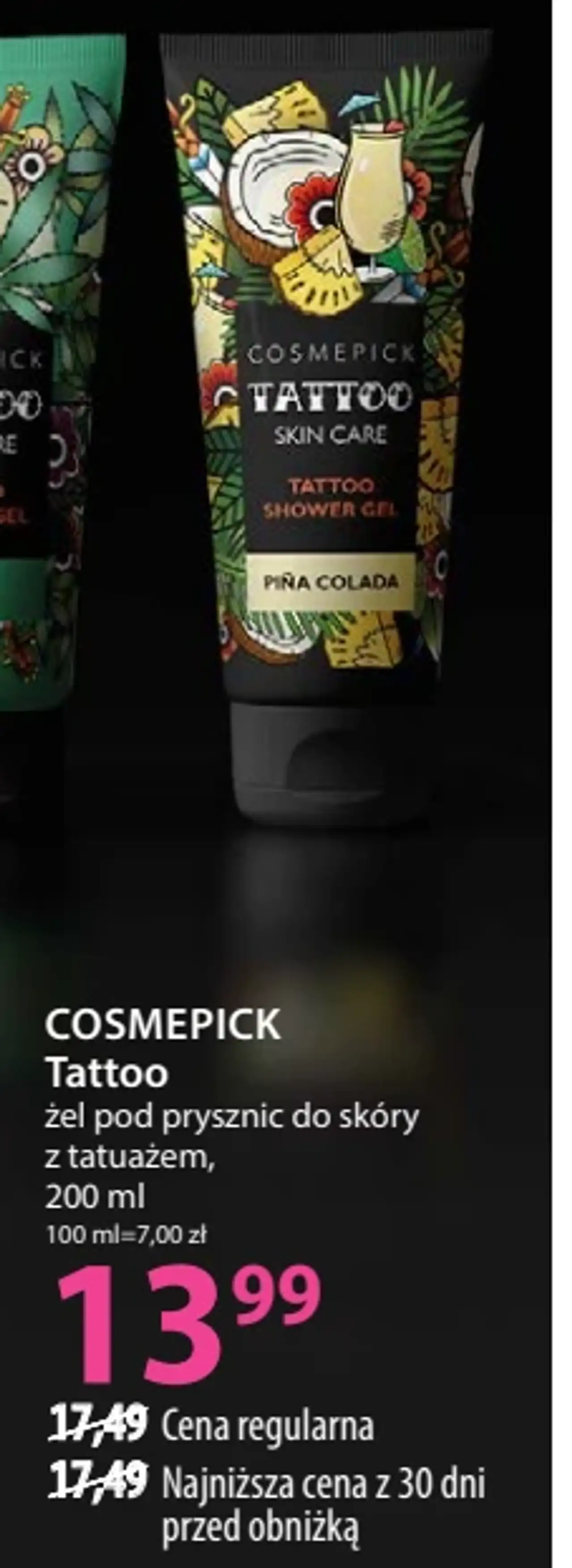 Cosmepick Tattoo żel pod prysznic do skóry z tatuażem