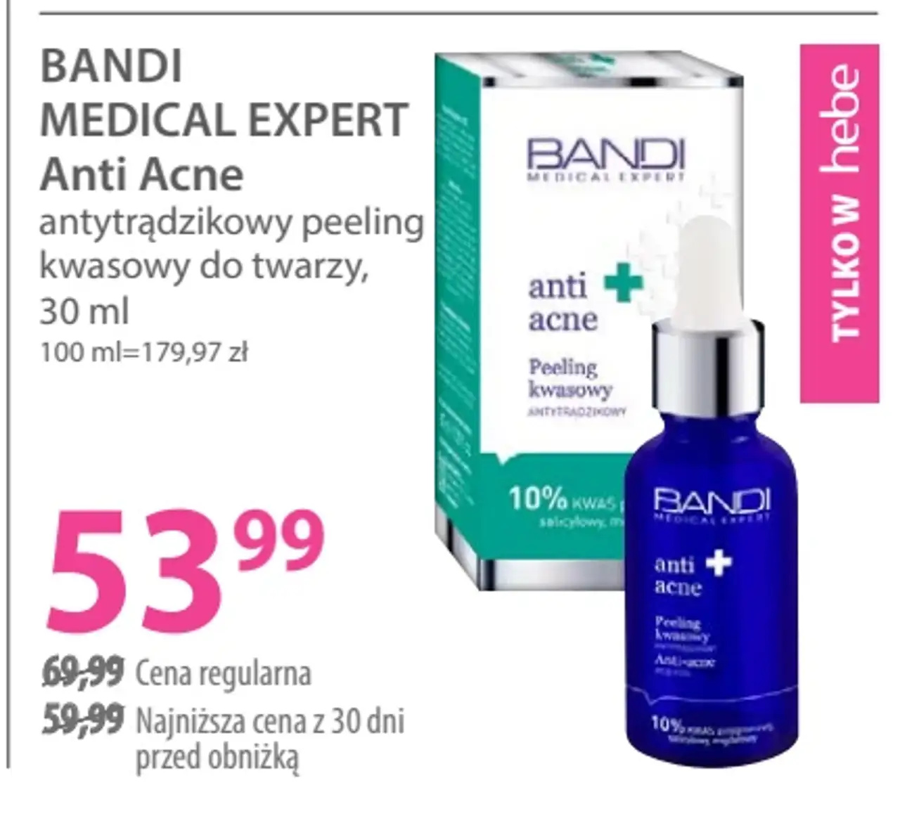 BANDI MEDICAL EXPERT Anti Acne antytrądzikowy peeling kwasowy do twarzy