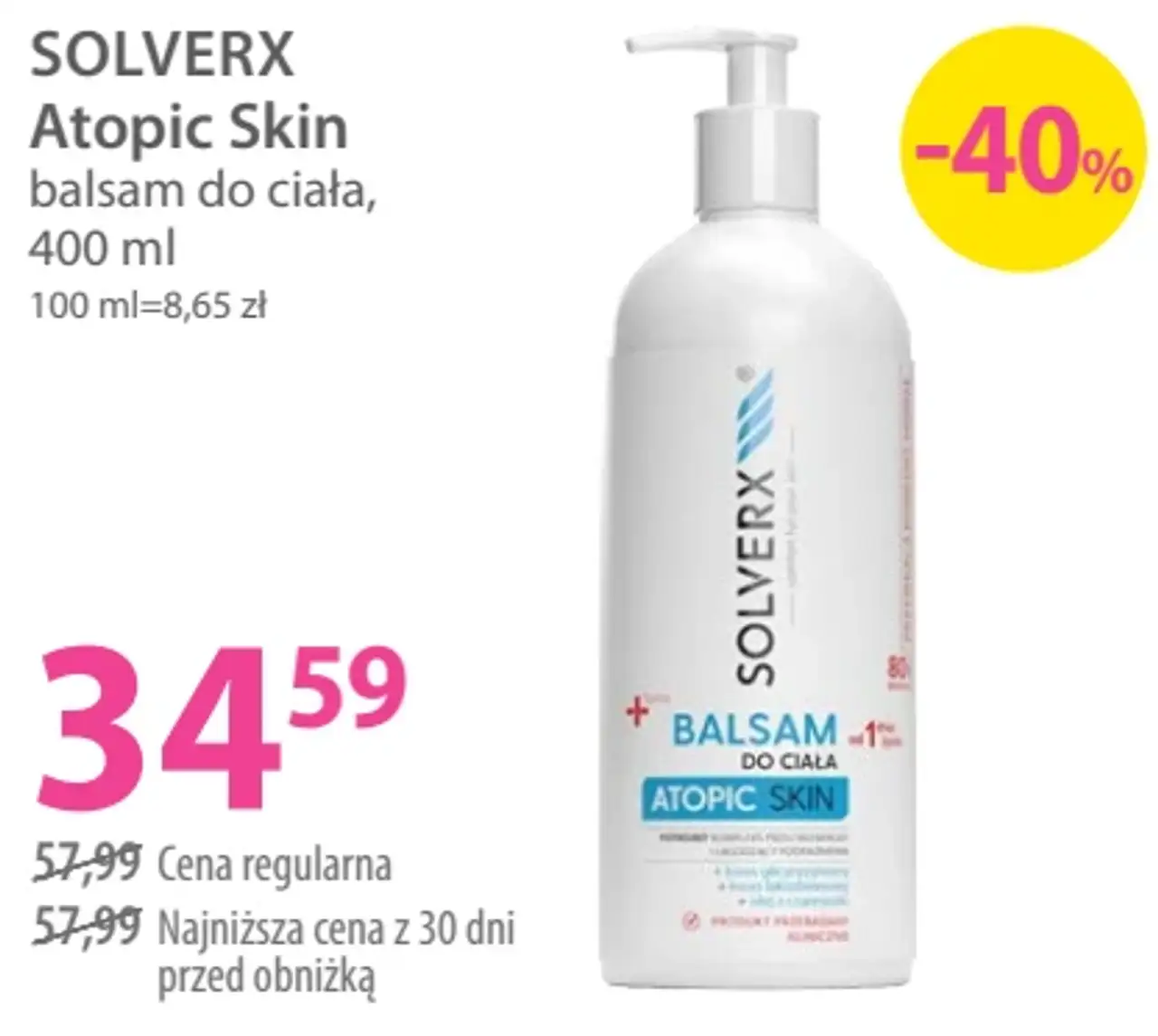 SOLVERX Atopic Skin balsam do ciała