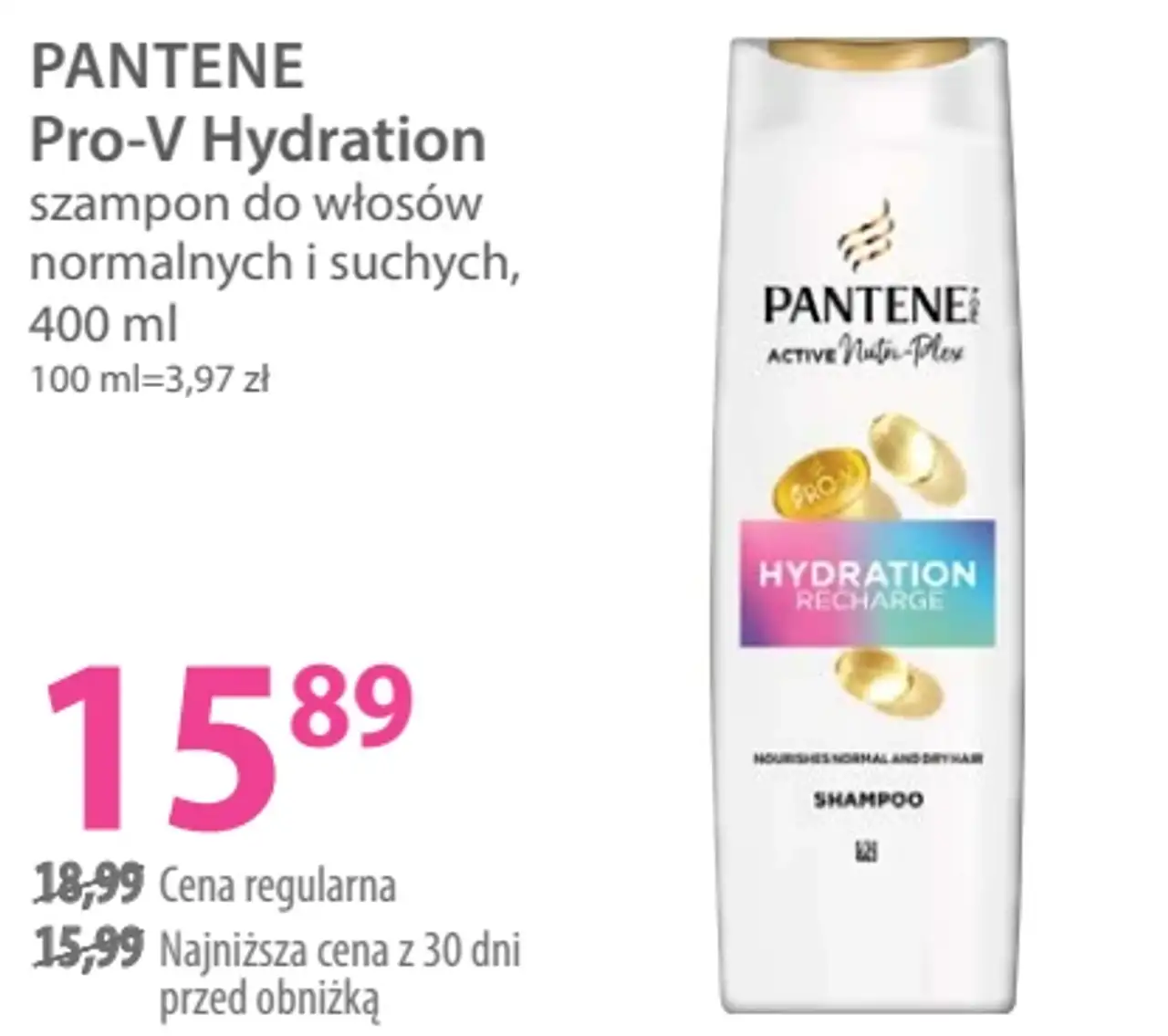Pantene Pro-V Hydration szampon do włosów normalnych i suchych