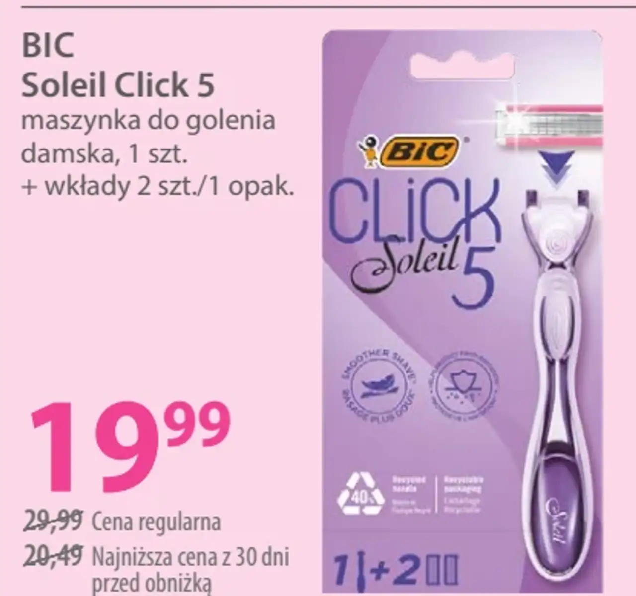 BIC Soleil Click 5 maszynka do golenia damska