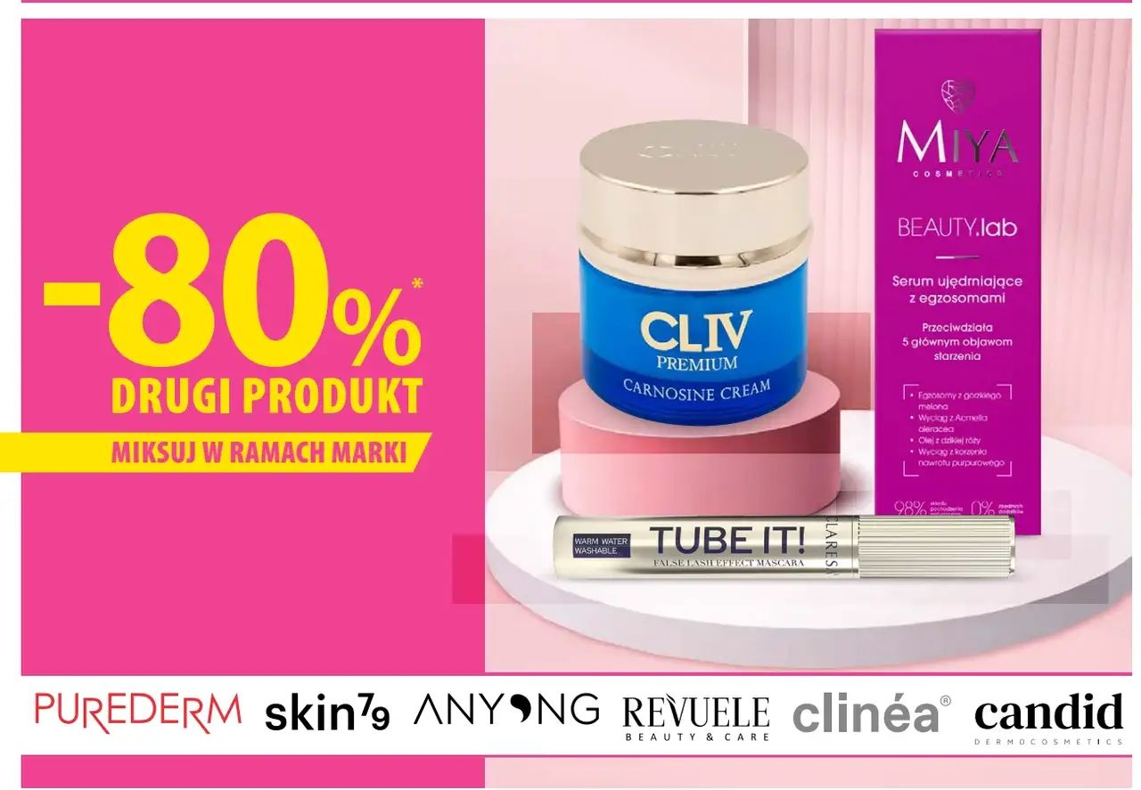 Kosmetyki marek CLIV, Miya Cosmetics, Claresa, Purederm, Skin79, Anyong, Revuele, Clinéa, Candid -80% na drugi produkt